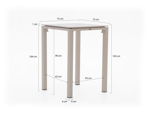 Intenso Isorella/Trecenta 75cm barset 3-delig