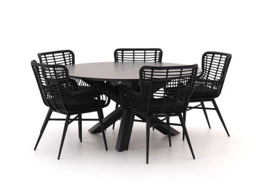 Intenso Asti/Ferrone Ø150cm dining tuinset 6-delig