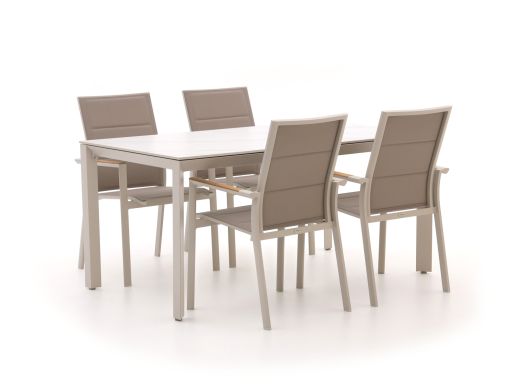 Bellagio Albinea/Sestino 160cm dining tuinset 5-delig stapelbaar
