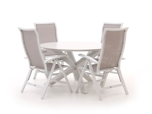 Bellagio Lugo/Lodola ø 130cm dining tuinset 5-delig verstelbaar
