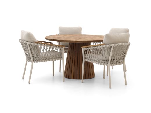 Bellagio Birgi Novo/Santa Severina ø130cm dining tuinset 5-delig stapelbaar