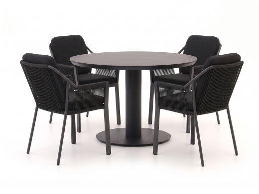 Tierra Outdoor Liv/La Fonte Ø120cm dining tuinset 5-delig stapelbaar