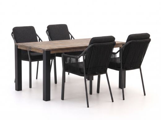 Tierra Outdoor Liv/ROUGH-S 160cm dining tuinset 5-delig stapelbaar