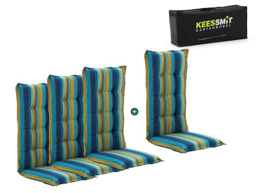 Madison tuinkussen set van 4 hoge rug