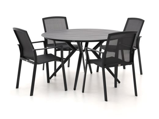 Bellagio Dranera/Sora ø 127cm dining tuinset 5-delig stapelbaar