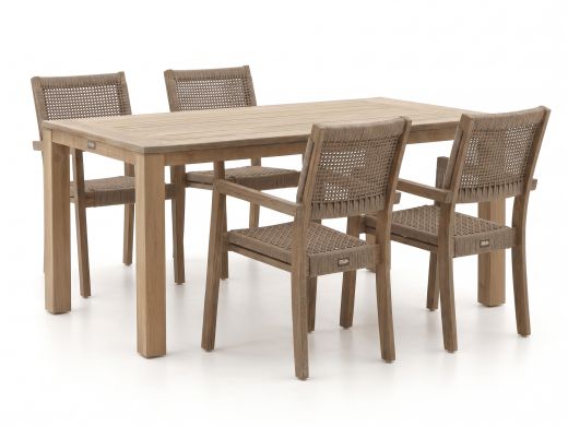 ROUGH-Batang Rope/ROUGH-X 200cm dining tuinset 5-delig stapelbaar