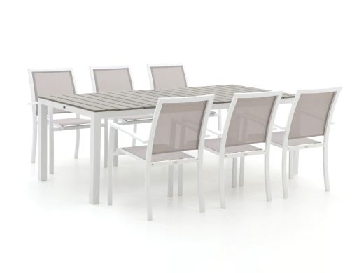 Bellagio Anzio/Fidenza 220cm dining tuinset 7-delig stapelbaar