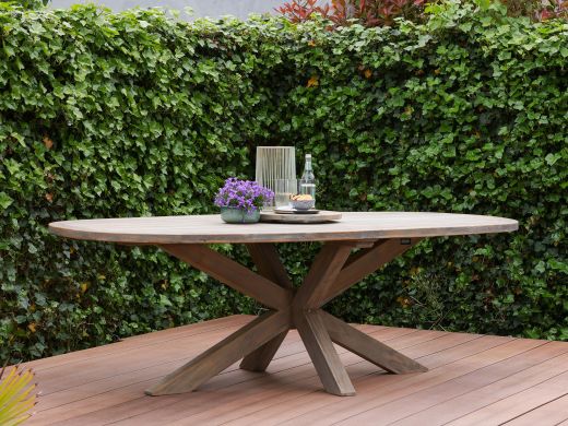 Intenso Milano/ROUGH-Y Ellips 280cm dining-lounge tuinset 7-delig