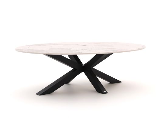 Bellagio Induno Ellips low dining tuintafel 240x120cm