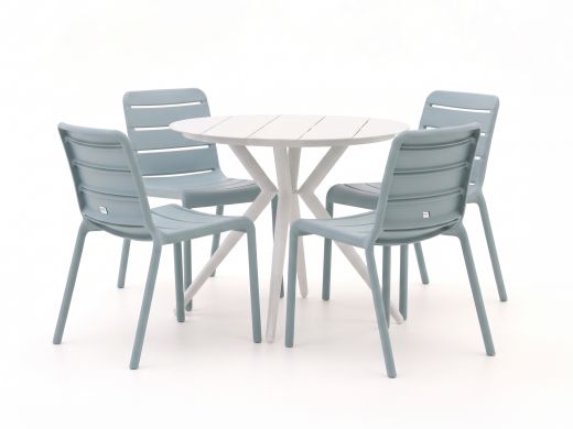 Forza Narni/Sora ø 90cm dining tuinset 5-delig stapelbaar