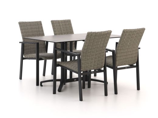 Manifesto Villongo/Canzo 140cm dining tuinset 5-delig stapelbaar inklapbaar