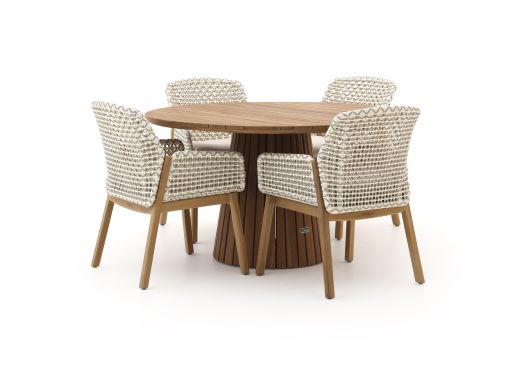 Zavelli Juntos/Santa Severina ø 130cm dining tuinset 5-delig