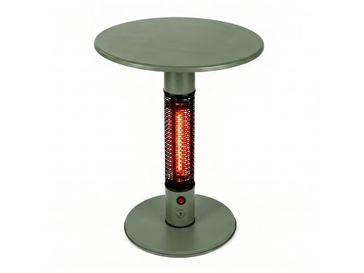 Monti HeatLine Pulse tafel met terrasverwarmer 1500W ø60cm (h: 75cm) - Green