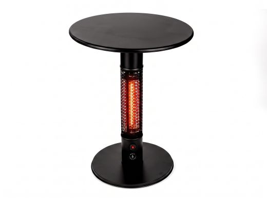 Monti HeatLine Pulse tafel met terrasverwarmer 1500W ø60cm (h: 75cm) - Black