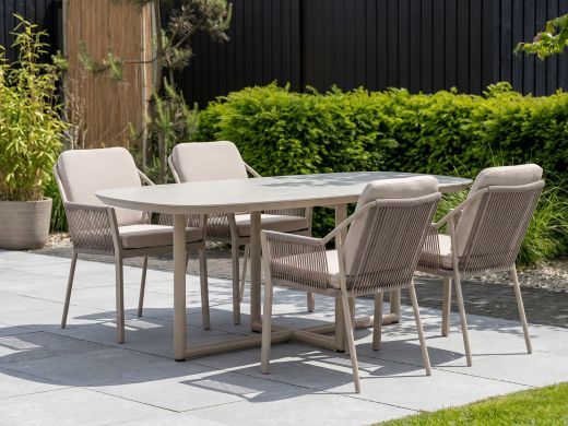 Tierra Outdoor Liv/Rivera 180cm dining tuinset 5-delig stapelbaar