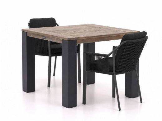 Tierra Outdoor Liv/ROUGH-X 100cm dining tuinset 3-delig stapelbaar