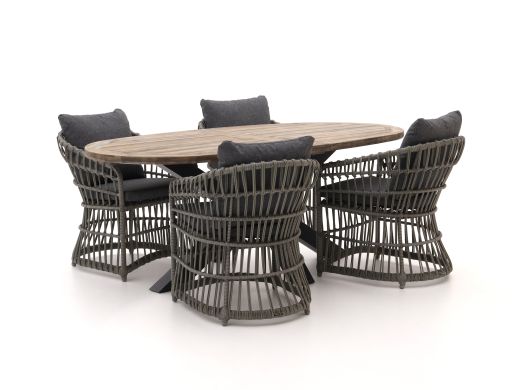 Intenso Cameri/ROUGH-Y Ellips 200cm dining tuinset 5-delig