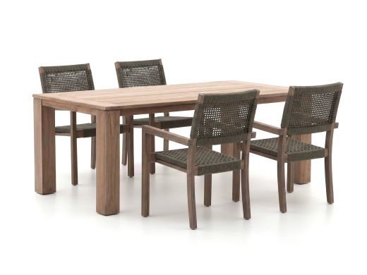 ROUGH-Batang Rope/ROUGH-X 200cm dining tuinset 5-delig stapelbaar