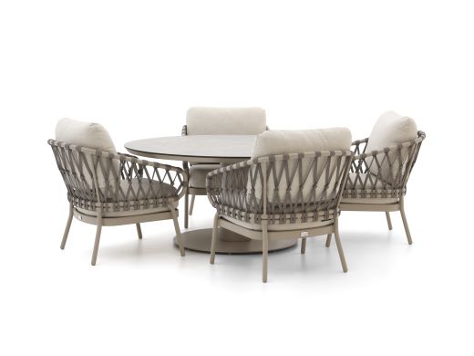 Tierra Outdoor Natal/Moreno  ø 150cm low dining tuinset 5-delig