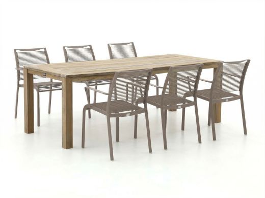 Apple Bee Hawaii/ROUGH-S 220cm dining tuinset 7-delig stapelbaar