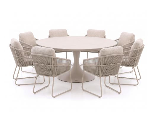SUNS Noli/Nova ø170cm dining tuinset 9-delig