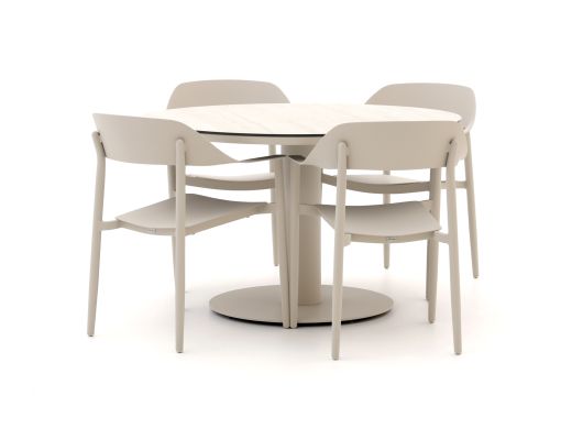 Bellagio Valli/La Fonte ø120cm dining tuinset 5-delig