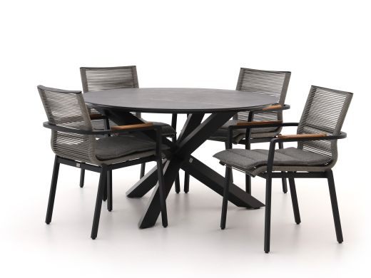 Bellagio Marudo/Lodola ø 130cm dining tuinset 5-delig stapelbaar
