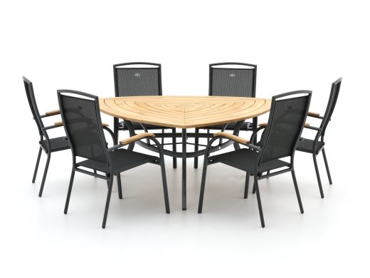 Hartman Raffaelo/Triangular 170cm dining tuinset 7-delig stapelbaar