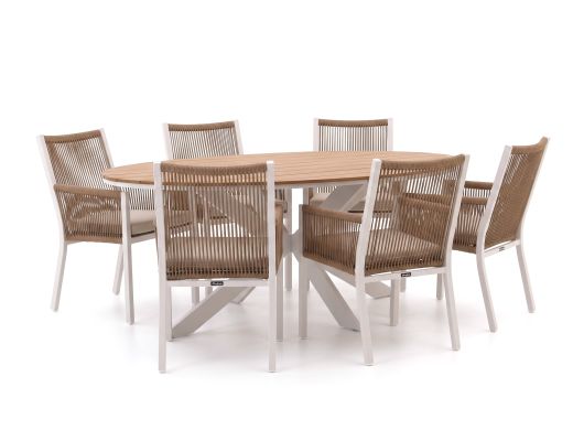 Manifesto Rivola/Fidenza 180cm ovaal dining tuinset 7-delig