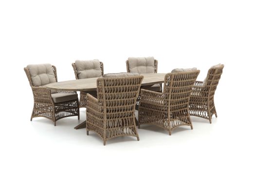 Intenso Milano/ROUGH-Y 280cm dining-lounge tuinset 7-delig