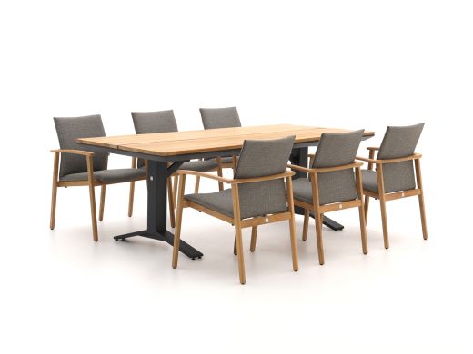 SUNS Florine/Stockholm 220cm dining tuinset 7-delig stapelbaar