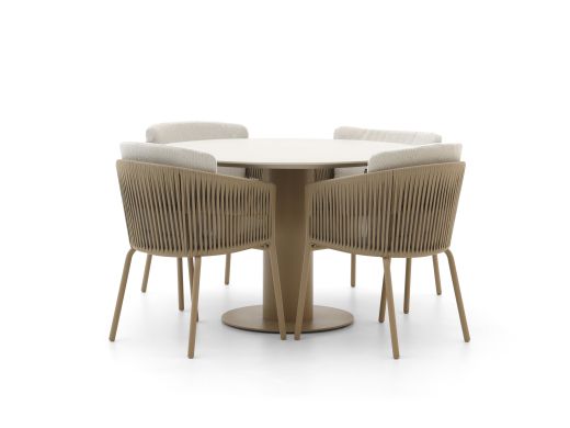 Hartman Sevilla/Girona ø 120cm dining tuinset 5-delig