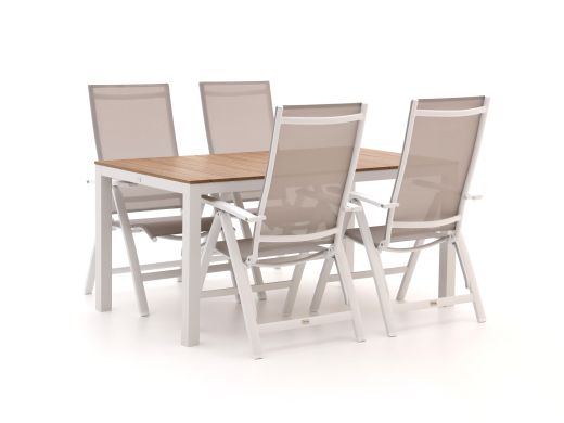 Bellagio Avenza/Fidenza 160cm dining tuinset 5-delig verstelbaar