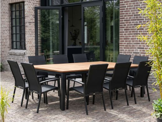Bellagio Avio/Linosa 240x160cm dining tuinset 11-delig stapelbaar
