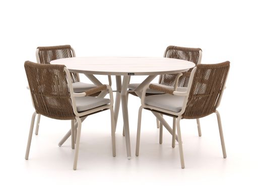Bellagio Caronia/Sora ø 127cm dining tuinset 5-delig stapelbaar