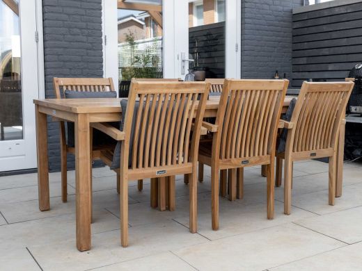 Sunyard Buxton dining tuintafel 220x90cm - Teakhout