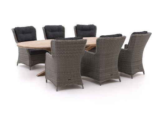 Intenso Milano/ROUGH-Y Ellips 280cm lounge-dining tuinset 7-delig