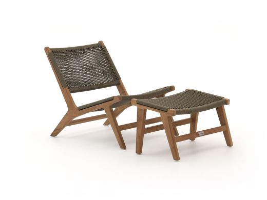 Bellagio Elcito lounge tuinstoel met voetenbank