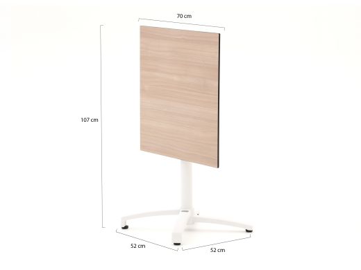 Bellagio Canzo klaptafel 70x70x73cm - Kunststof