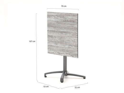 Bellagio Canzo klaptafel 70x70x73cm - Kunststof
