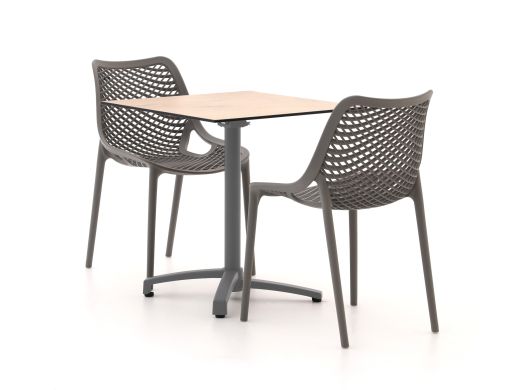 Forza Ripi/Canzo 70cm dining tuinset 3-delig stapelbaar inklapbaar