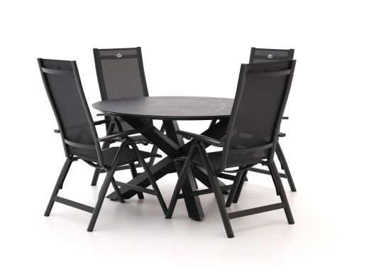 Hartman Troy/Lodola ø 130cm dining tuinset 5-delig verstelbaar