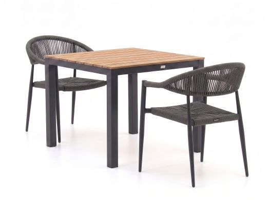 Manifesto Belpasso/Fidenza 90cm dining tuinset 3-delig stapelbaar
