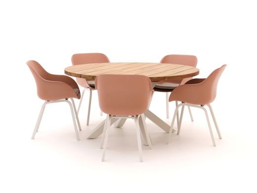 Harman Le Soleil Element/Stephanie ø150cm dining tuinset 6-delig