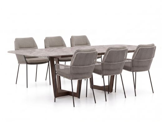 SUNS Punta/Palermo 240cm dining tuinset 7-delig