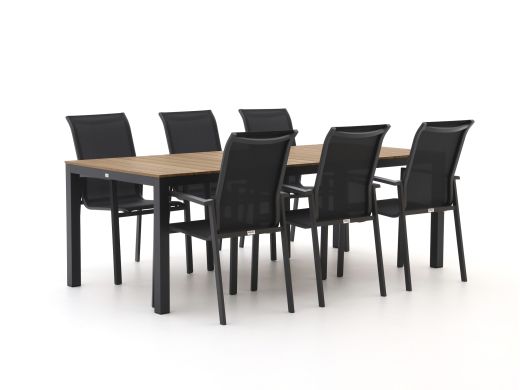 Forza Centallo/Fidenza 220cm dining tuinset 7-delig stapelbaar