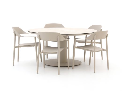 Bellagio Valli/La Fonte ø150cm dining tuinset 6-delig