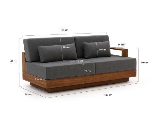 Zavelli Sogna loungemodule linkerarm 188cm