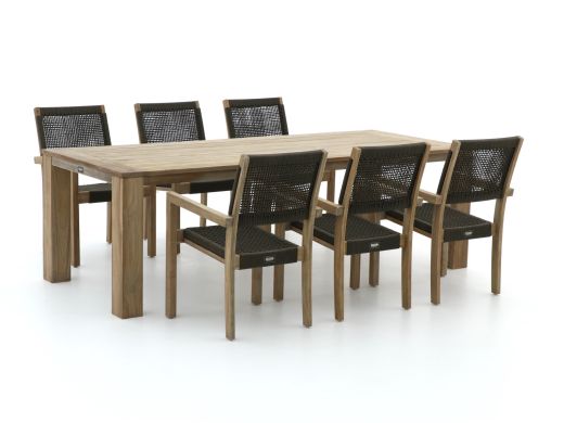 ROUGH Batang/ROUGH-X 240cm dining tuinset 7-delig stapelbaar
