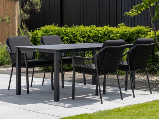 Tierra Outdoor Liv/Lagundo 180cm dining tuinset 5-delig stapelbaar